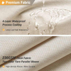 Wholesale Luxury Linen Textured Waterproof Custom Fabric Shower Curtains Simple Style Thicken Hemp Shower Curtain for Bathroom