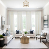 Bohemian Linen Curtains Matte Semi Transparent Soft Textured Woven Curtains for Living Rooms Home And Living Areas