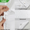 Hookless Large Buckles Leaf Cutting Replaceable Inner Bathroom Curtains Waterproof Transparent Window Screens Hotel Curtains