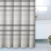 Dobby usa designer bathroom shower curtains printed strip bathroom curtains 