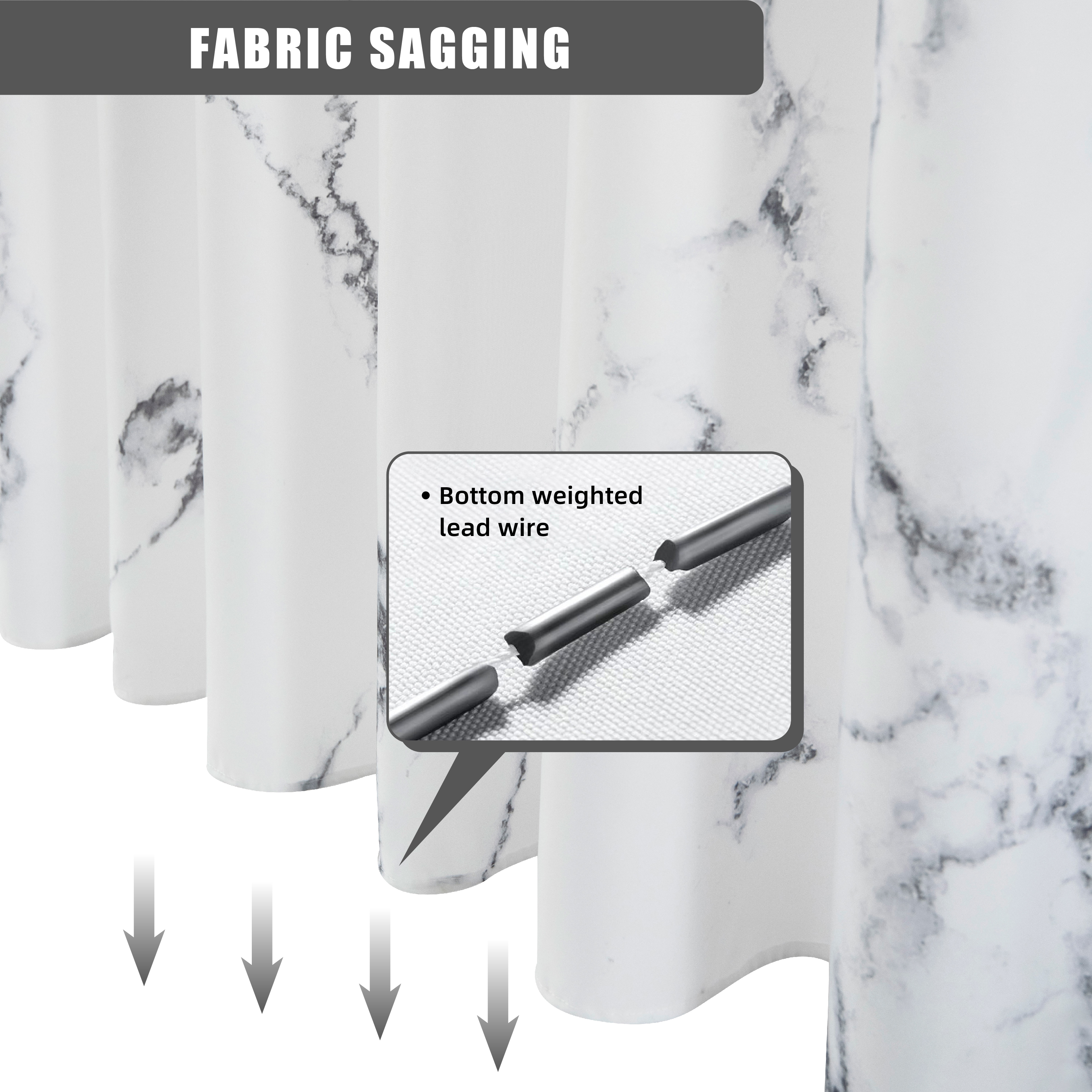 Hot sale marbling polyester digital printing designer bathroom curtains
