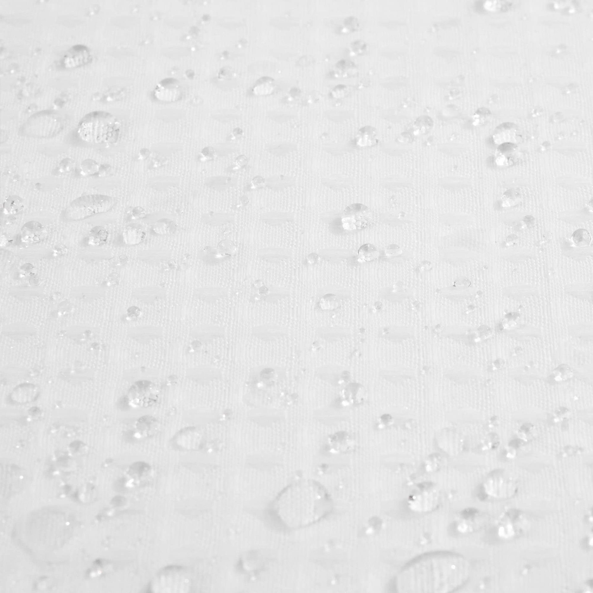 Luxury No Hook Needed Waffle Weave Fabric Shower Curtains Waterproof White Custom Hotel Double Layer Curtain for Bathroom with PP Ring 