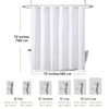 New Arrival Modern Boho Waterproof Chic Textured Woven Fabric Bath Curtains Tufted Chevron Striped Shower Curtains with Tassel for Bathroom