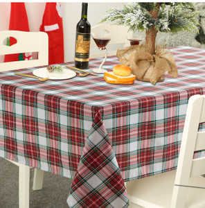 Christmas Decorative Long Table Custom Tablecloth Rural Retro Style Lattice Bulk Tablecloths
