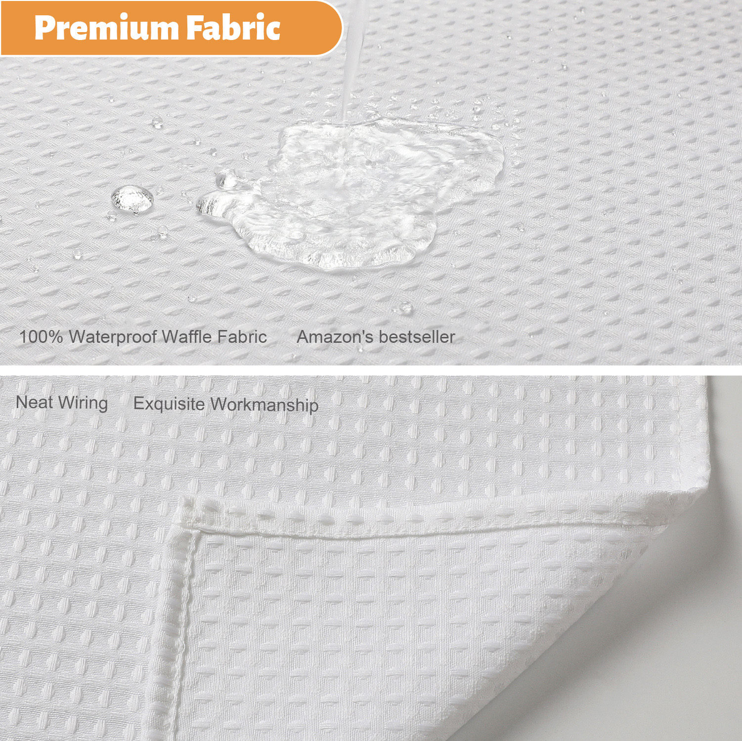 Hot Sale Luxury Waffle Weave Fabric Custom Shower Curtains Waterproof Thickened Shower Curtain for Bathroom Decor