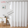 Ready Made Hotel Quality Waterproof Bathroom Curtain White Mildew Resistant Waffle Weave Fabric Shower Curtains with Hooks