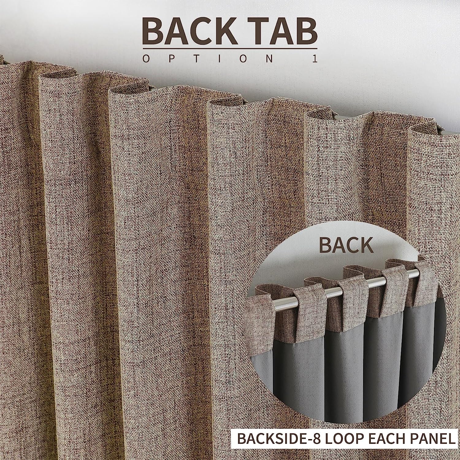 Light Blocking Linen Bedroom Curtains 100% Light Blocking And Thermal Insulation Living Room Curtains