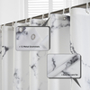 Hot sale marbling polyester digital printing designer bathroom curtains