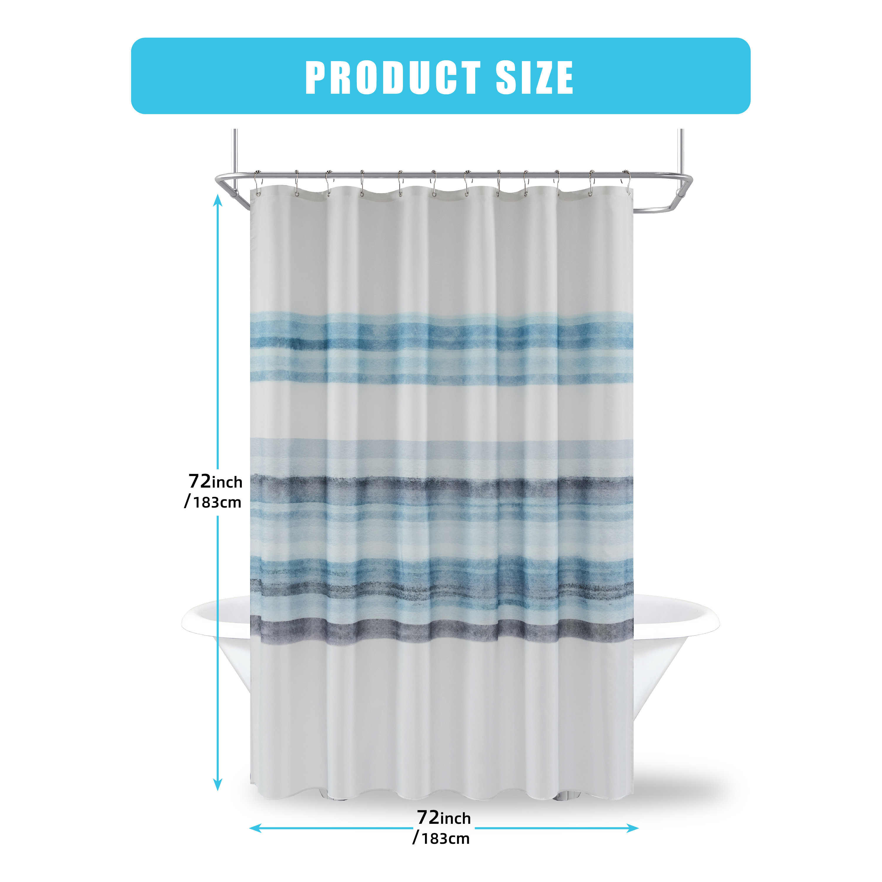 New arrival Classical oil painting lines pretty shower curtains waterproof for bathroom