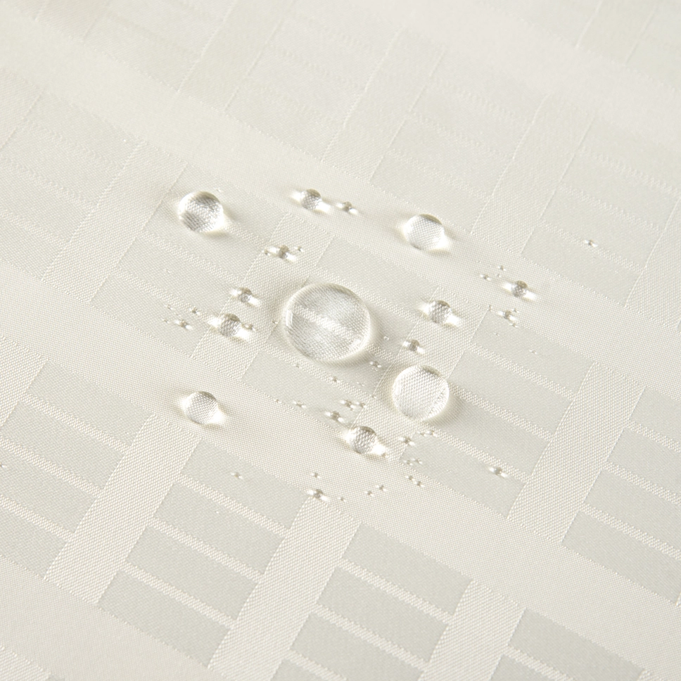 Copper Buckle Dyed Yin Yang Grid Shower Curtain Waterproof Solid Color Hotel Bathroom Curtain with Hooks