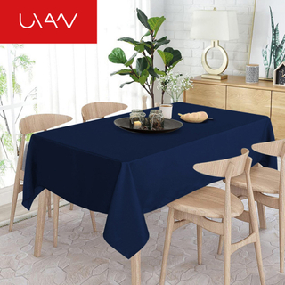 Polyester Waterproof And Oil Resistant Rectangular Solid Color 180g Tablecloth Wash Free Household Tablecloth