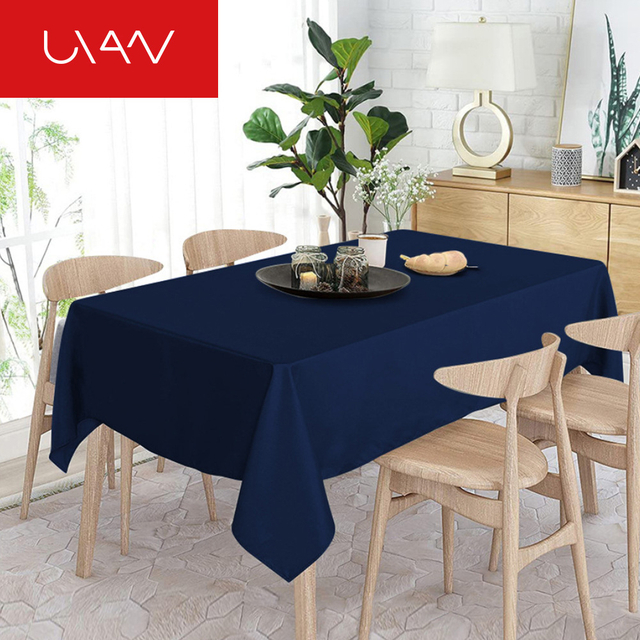 Polyester Waterproof And Oil Resistant Rectangular Solid Color 180g Tablecloth Wash Free Household Tablecloth