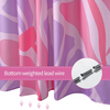 Thickened Polyester Fabric Shower Curtain with Calyx Print Bathroom Curtains Waterproof with Hooks