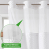 Hookless Large Buckles Leaf Cutting Replaceable Inner Bathroom Curtains Waterproof Transparent Window Screens Hotel Curtains