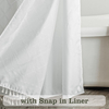 Bohemian Hookless The Large Buckle Shower Curtain Waterproof Double-layer Shower Curtain Can Replace The Inner Curtain