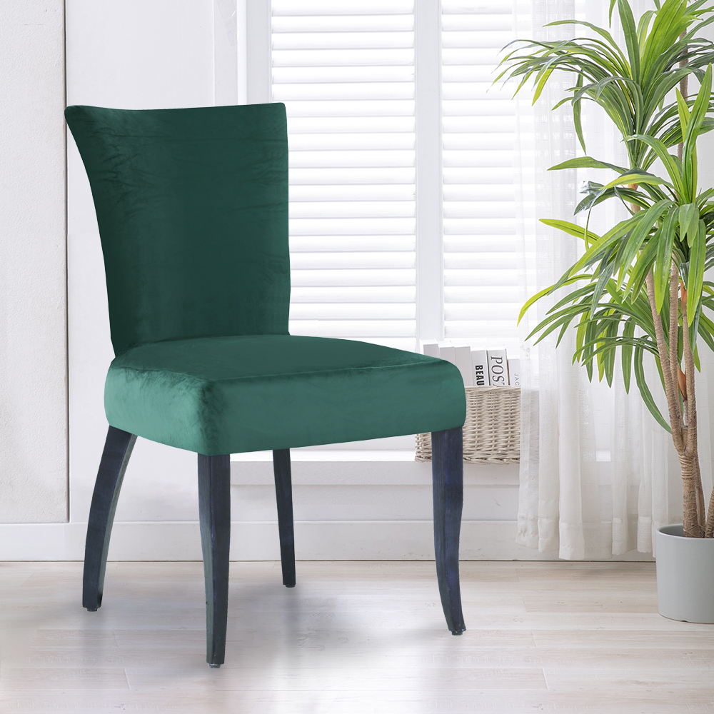 Isla Stretch Emerald High Backed Chair Cover