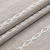 New Arrival Boho Farmhouse Style Waterproof Custom Fabric Shower Curtains Polyester Linen Striped Bathroom Curtain with Tassels