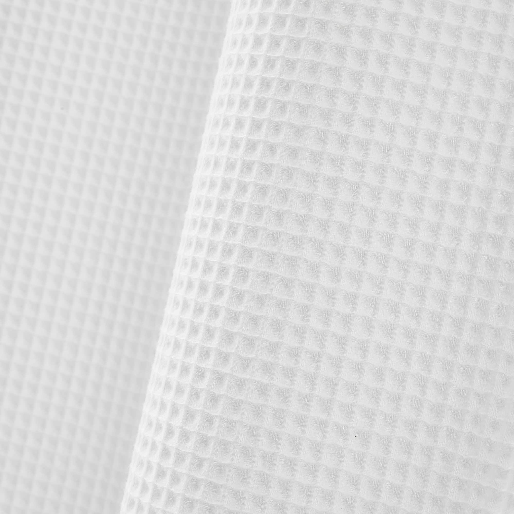 Hookless Waterproof Shower Curtain Set with Embedded Lining Modern Waffle Woven Fabric Hotel Bathroom Shower Curtain