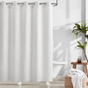 Hookless Waterproof Shower Curtain Set with Embedded Lining Modern Waffle Woven Fabric Hotel Bathroom Shower Curtain