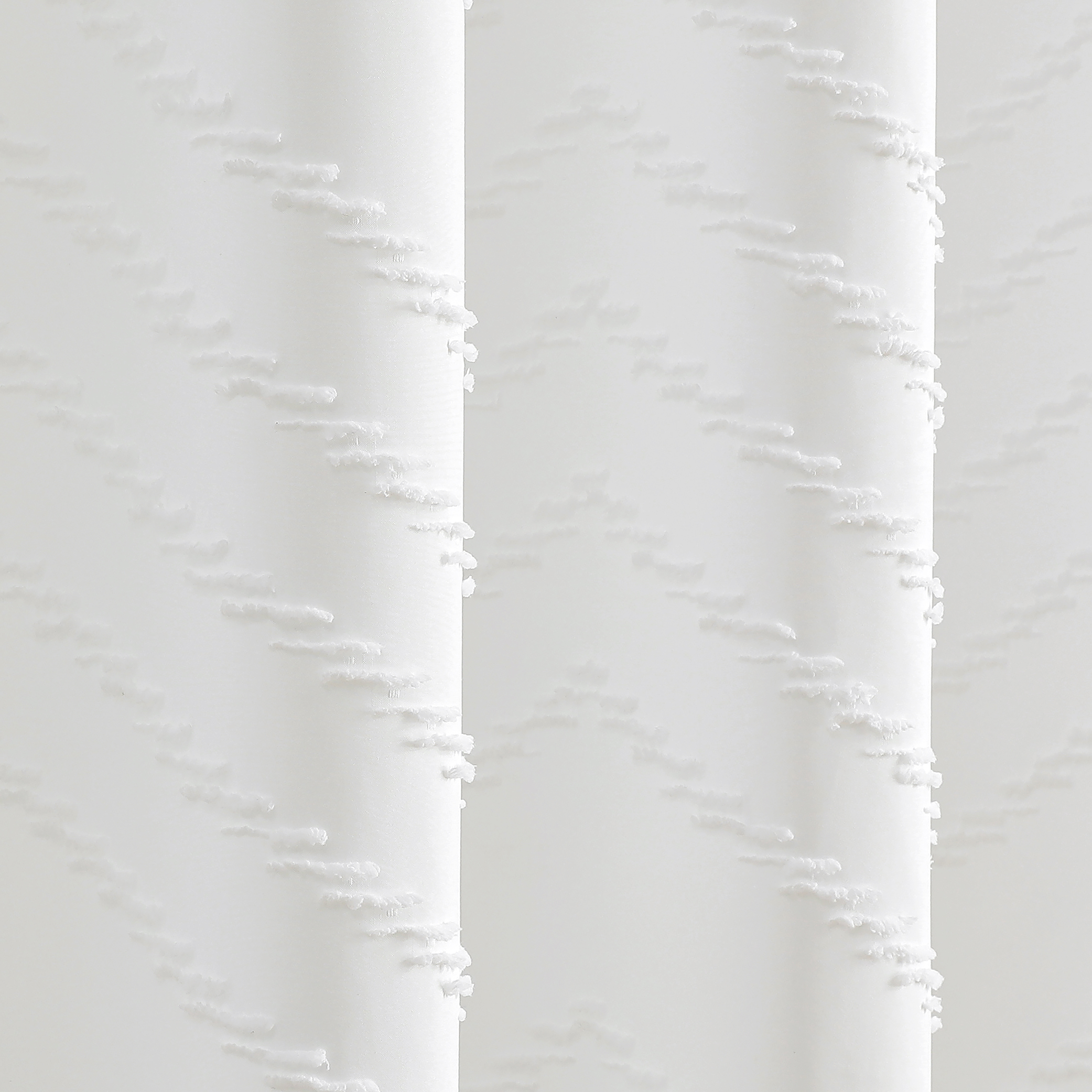 Hot Sale Boho Clipped Waterproof Wholesale Custom Polyester Fabric Shower Curtains with Tassels for Bathroom Decor