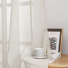 Semi Transparent Living Room Curtains Linen Woven Semi Transparent Privacy Belt Filtered Light Vertical Bedroom Curtains