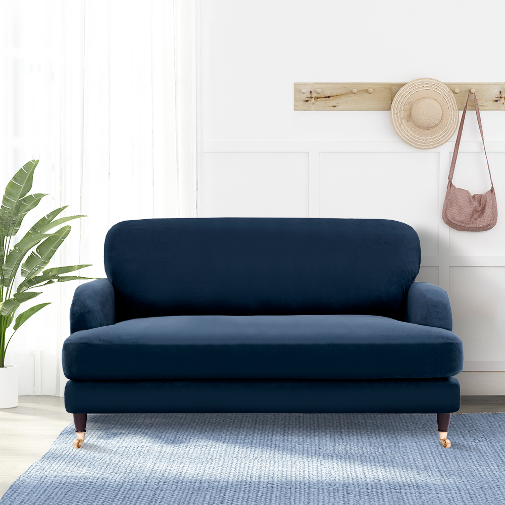 Isla Stretch Midnight Blue 2 Seat Sofa Cover