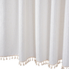 Bohemian Polyester Hemp Shower Curtains Waterproof with Tassels Hotel Shower Curtain with Hooks