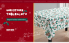 Countryside Tablecloth Retro High-end American Christmas Custom Table Tablecloths with Pine Cone Small Bell Logo