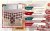 Christmas Decorative Long Table Custom Tablecloth Rural Retro Style Lattice Bulk Tablecloths