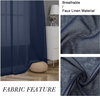 Transparent And Breathable Linen Like Texture Living Room Curtains Bedroom Transparent Window Screen
