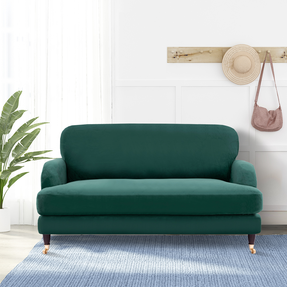 Isla Stretch Emerald 2 Seat Sofa Cover