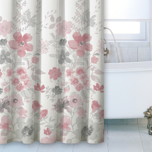 Dobby usa designer bathroom shower curtains printed strip bathroom curtains 