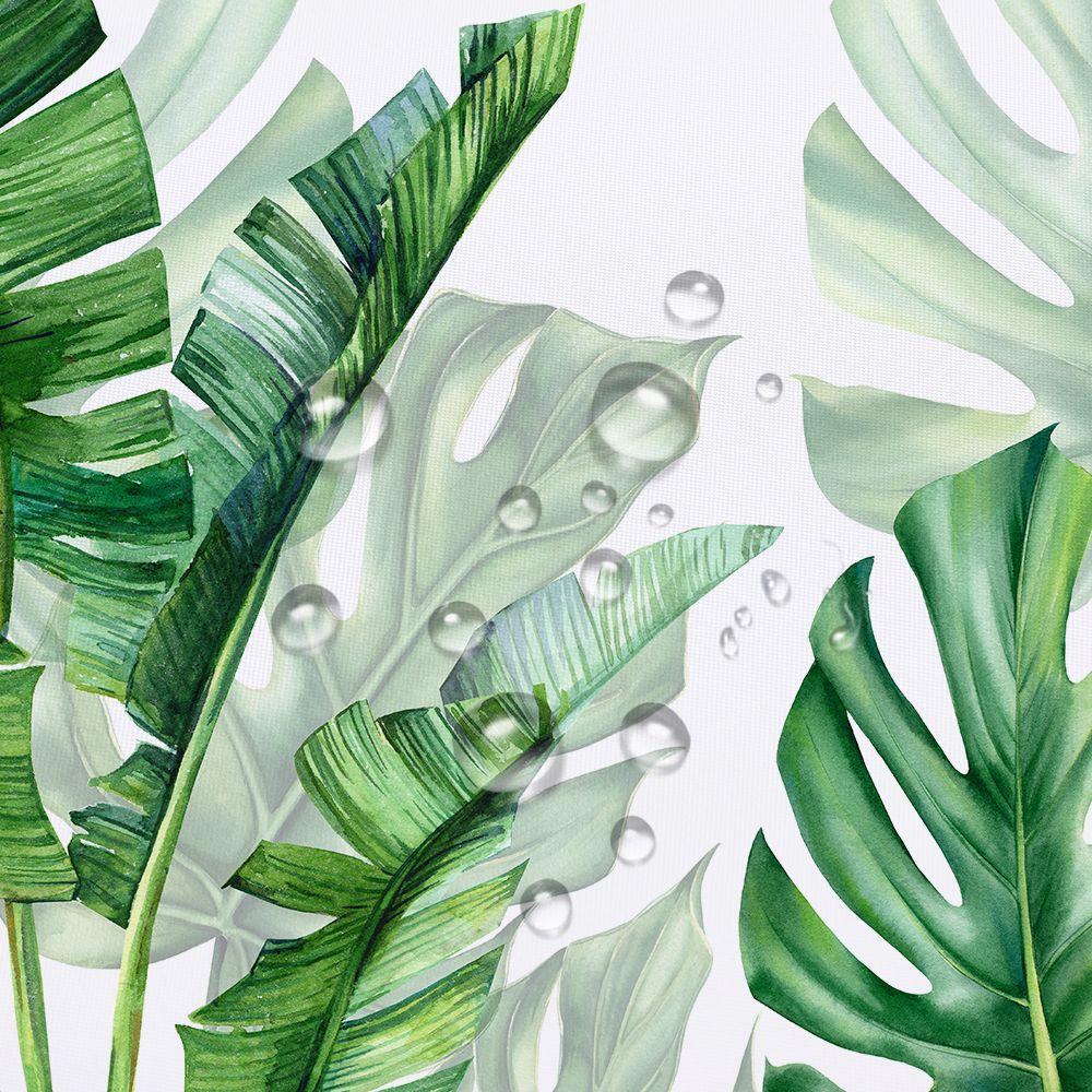 Hot Sale Modern Waterproof Turtle Backed Bamboo Leaf 3d Digital Printing Design Custom Thickened Fabric Shower Curtains for Bathroom