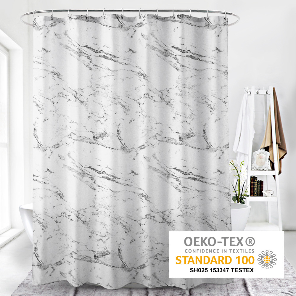 Amazon Hot Sale Modern Cabblestone 3d Digital Printing Custom Fabric Bath Curtian Waterproof and Mold Proof Thickened Shower Curtains