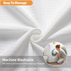 Ready Made Hotel Quality Waterproof Bathroom Curtain White Mildew Resistant Waffle Weave Fabric Shower Curtains with Hooks