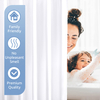 Ready To Ship Polyester Shower Curtain Waterproof Pongee Shower Curtain with Hooks