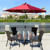 Digital Printed Outdoor Tablecloth with Umbrella Hole Zipper Polyester Waterproof Dining Table Cloth Beach Umbrella Tablecloth