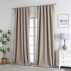Light Blocking Linen Bedroom Curtains 100% Light Blocking And Thermal Insulation Living Room Curtains