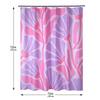 Thickened Polyester Fabric Shower Curtain with Calyx Print Bathroom Curtains Waterproof with Hooks