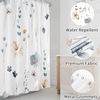 Flower Shower Curtain Modern Minimalist Watercolor Floral Bathroom Shower Curtain Set Waterproof with Hooks