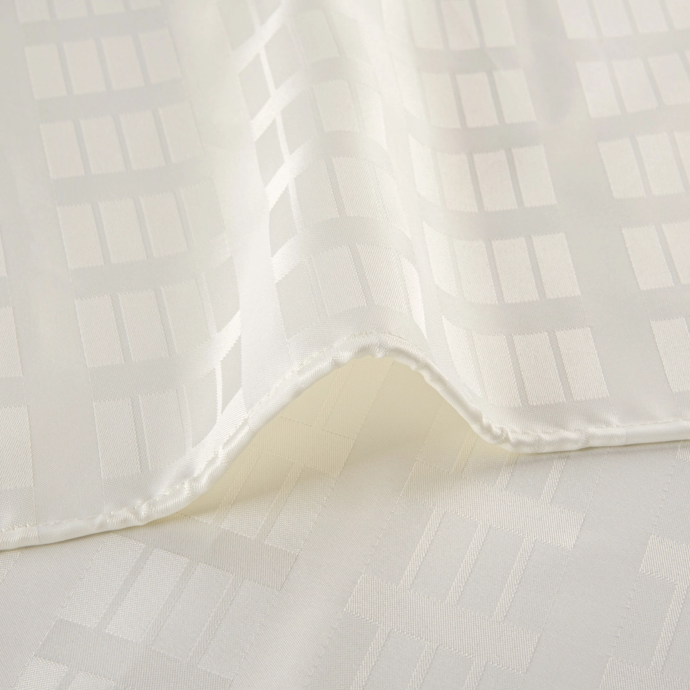 Copper Buckle Dyed Yin Yang Grid Shower Curtain Waterproof Solid Color Hotel Bathroom Curtain with Hooks