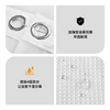 Solid waterproof snap-in shower curtain with see-through window removable inner curtain shower curtain set