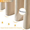 Wholesale Luxury Linen Textured Waterproof Custom Fabric Shower Curtains Simple Style Thicken Hemp Shower Curtain for Bathroom