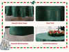 New Arrival Exquisite Custom Christmas Round Table Cloth with Golden Christmas Tree Logo
