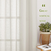 Semi Transparent Living Room Curtains Linen Woven Semi Transparent Privacy Belt Filtered Light Vertical Bedroom Curtains