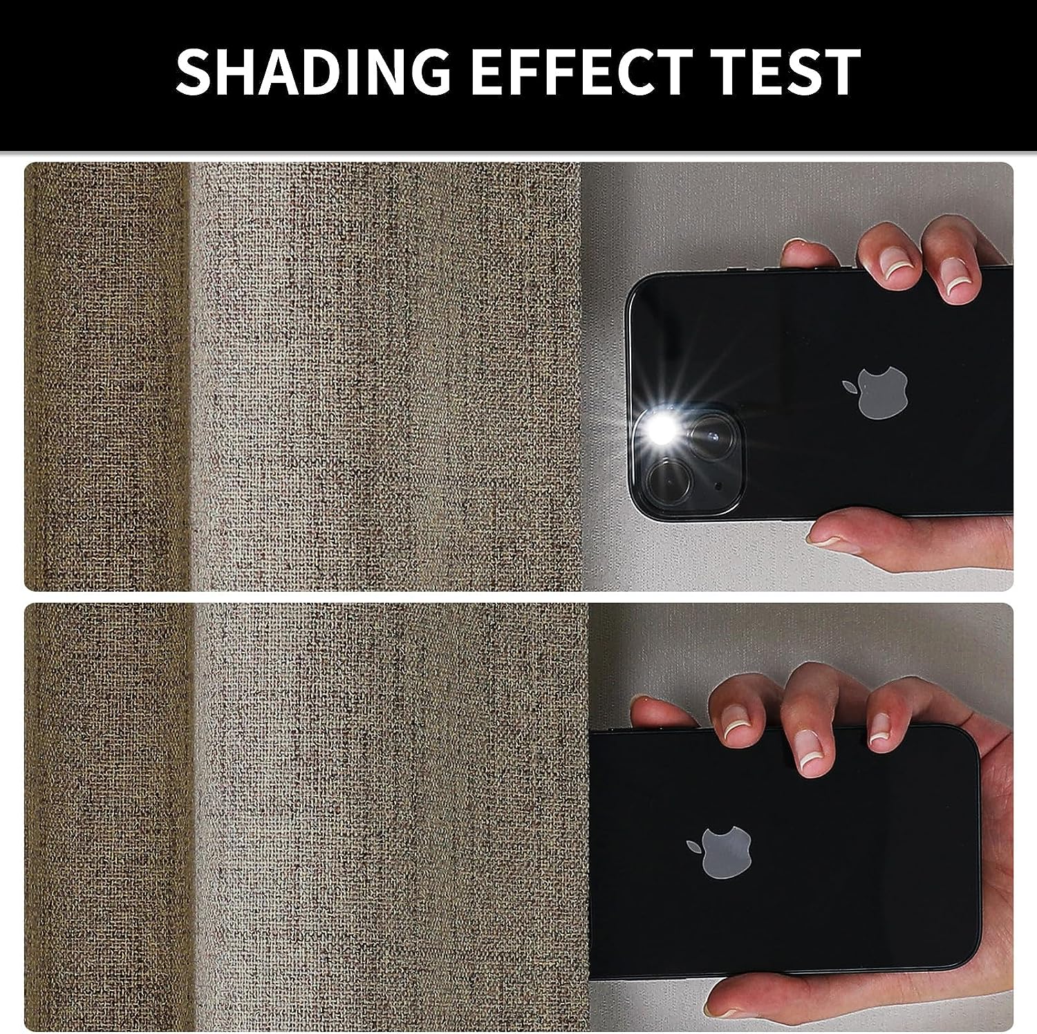 Light Blocking Linen Bedroom Curtains 100% Light Blocking And Thermal Insulation Living Room Curtains