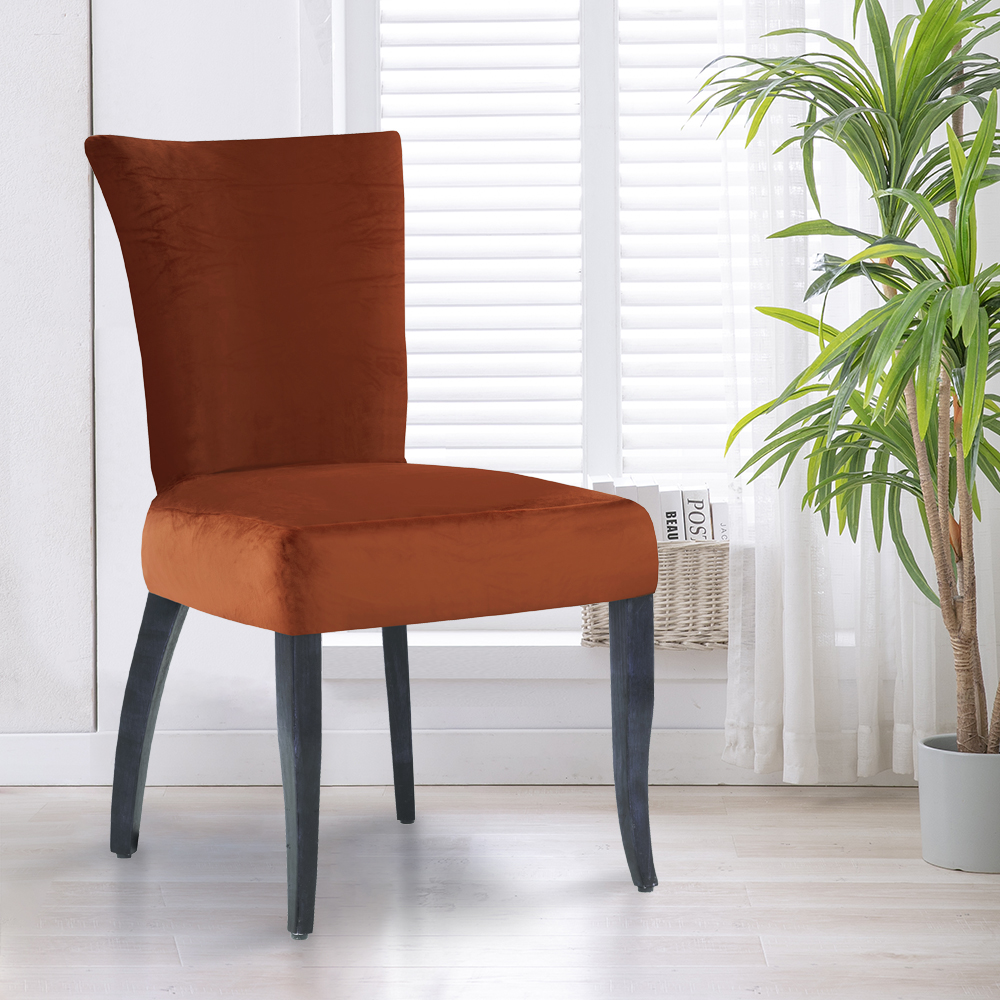 Isla Stretch Orange High Backed Chair Cover