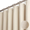 Wholesale Luxury Linen Textured Waterproof Custom Fabric Shower Curtains Simple Style Thicken Hemp Shower Curtain for Bathroom