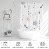 Flower Shower Curtain Modern Minimalist Watercolor Floral Bathroom Shower Curtain Set Waterproof with Hooks