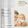 Solid waterproof snap-in shower curtain with see-through window removable inner curtain shower curtain set